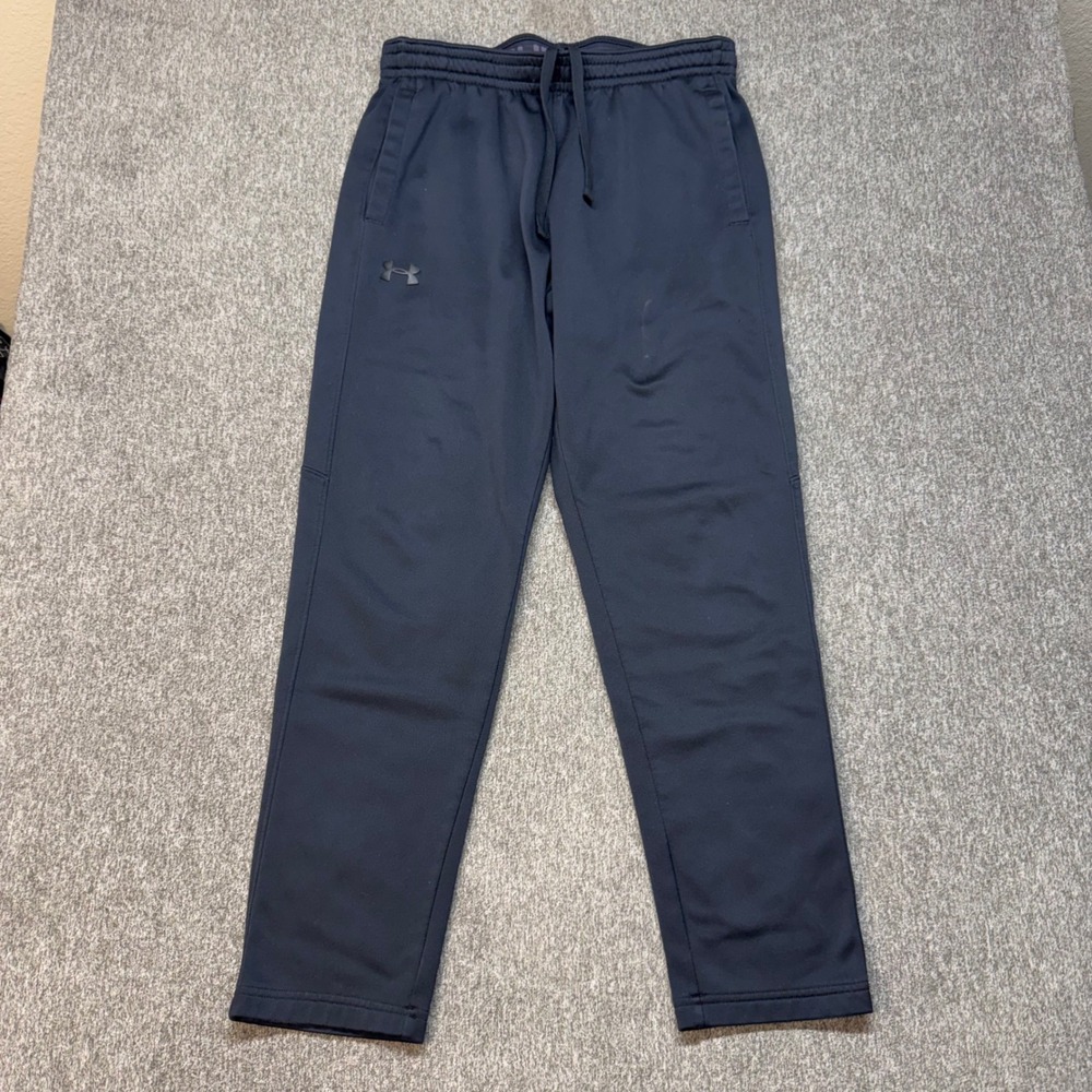 Under Armour Mens ColdGear Loose Fit Sweatpants Black Large Drawstring Pockets